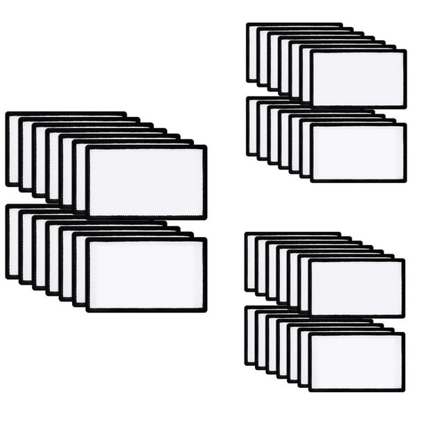 42 Piezas Parches de Sublimación Tela En Blanco Planchado Parches Rectangulares En Blanco Parches de Reparación de Tela para Ropa, Sombreros