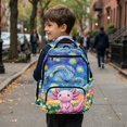 thumbnail image 6 of Xixirimido Axolotl Starry Night Floral Print 17inch Backpack for Kids Multi-pocket School Bag for Girls Large Capacity Bookbag for Preschool Kindergarten Elementary Students, 6 of 8