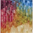 thumbnail image 6 of Unique Loom Outdoor Modern Collection Area Rug - Glide (8' Square Multi/Blue), 6 of 9