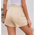 thumbnail image 5 of Pinspark Comfy Shorts for Women Lounge Casual Short Soft Workout Sports Wear Elastic High Waisted Cargo Pockets, 5 of 6