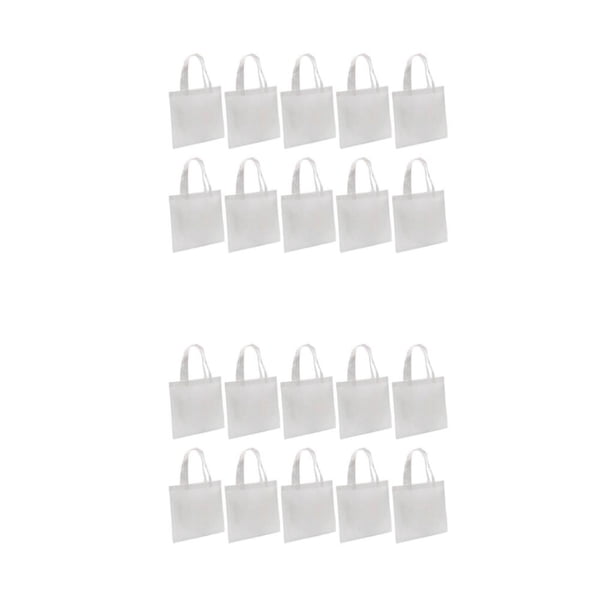 Injueey 10pcs Lightweight Sublimation Shopping Bag DIY Tote Bag with Grocery Handles Tipo 1 2piezas