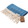 thumbnail image 4 of Smyrna Original Turkish Hand Towels Herringbone Series Set of 2 | 100% Cotton, 16 x 40 Inches | Decorative Bathroom Peshtemal Towel for Hand, Face, Hair, Gym, Yoga, Tea, Kitchen and Bath (Royal), 4 of 5