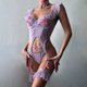 thumbnail image 3 of Gibobby Conjuntos de bragas de encaje Lencería erótica para Mujer Babydoll Colegiala Uniforme Colegiala Ropa Interior Sensual de Dama Conjunto de Pijama(Morado, XG), 3 of 5