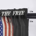 thumbnail image 5 of Striped Black Valance Curtains for Kitchen/Living Room/Bathroom/Bedroom Window, Rod Pocket Small Topper Half Short Window Curtains Voile Sheer Scarf, Independence Day American Flag Red Blue 54"x18", 5 of 8