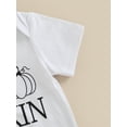 thumbnail image 6 of Canis Newborn Baby Girls Cotton Tops Romper Floral Pants 3Pcs Outfits Set Clothes, 6 of 14