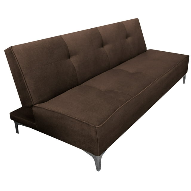 Sofa Cama Reclinable El Bazar Store Milo Terciopelo Chocolate , Futon 3 posiciones, Sala