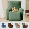 thumbnail image 5 of Rosnek Jacquard Recliner Slipcover with Pockets Stretch Couch Covers Chair Cover Furniture Protector, Green, 5 of 7