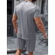 thumbnail image 4 of Hombres Playera Y Pantalones Cortos Con Estampado De Rayas, 4 of 8