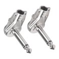 thumbnail image 3 of Conector de 2 clavijas para micrófono de guitarra, conector en ángulo de pulgada, conector macho mono para pedalera., 3 of 9