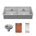 thumbnail image 2 of Rivage 45 x 19 Dual Basin Undermount Kitchen Workstation Sink, 2 of 14