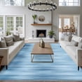 thumbnail image 3 of Blue Area Rugs 5'x7', Washable Small Throw Rugs for Laundry Room Playroom, Modern Abstract Art Ombre Striped Indoor Outdoor Rug Non-Slip Low Pile Carpet Runner Reversible Floor Mats, 3 of 8