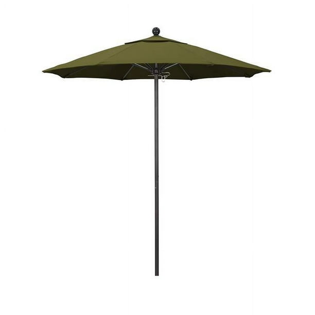 California Umbrella ALTO758117-SA21 7,5 Pi Marché de Fibre de Verre Poulie Parapluie Ouvert Bronze-Pacifica-Palm