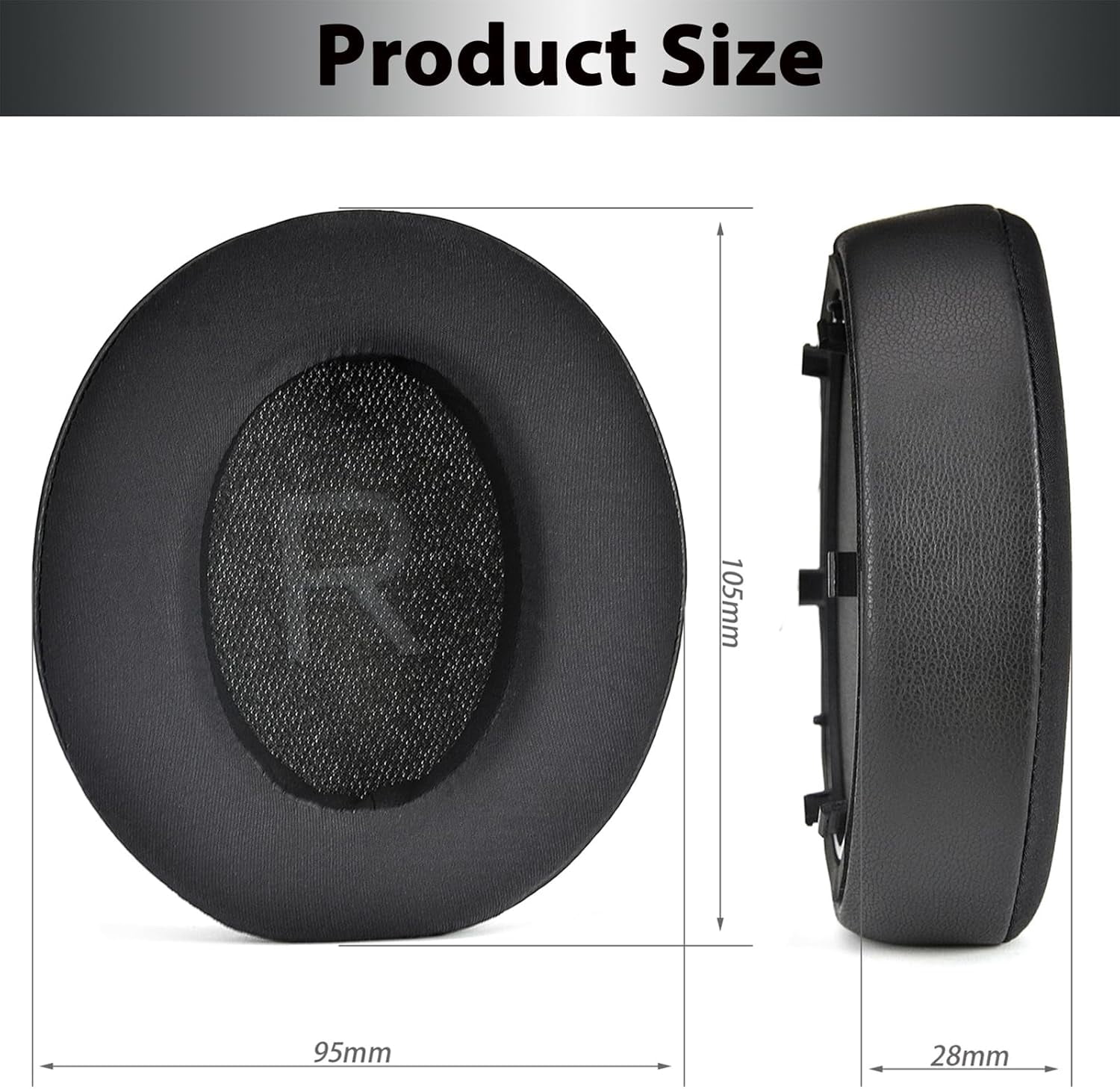 HRTGFD-Replacement Ear Pads for Soundcore Space Q45, Upgraded Cooling Gel Earpad Cushions for Soundcore by Anker Space Q45 Headphones - High Density Memory Foam, Added Thickness