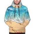 thumbnail image 2 of Bingfone Tropical Beach With Starfish Men's Drawstring Hoodie Long Sleeve Pocket Sweatshirts-4X-Large, 2 of 6