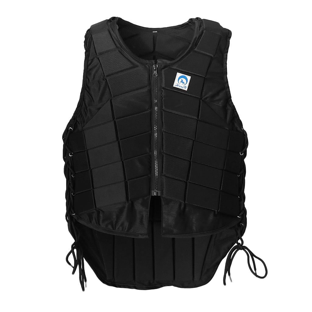 Wswqop Equestrian Riding Vest Safety Protective Vest Eventer Body Protector Black Women Women M