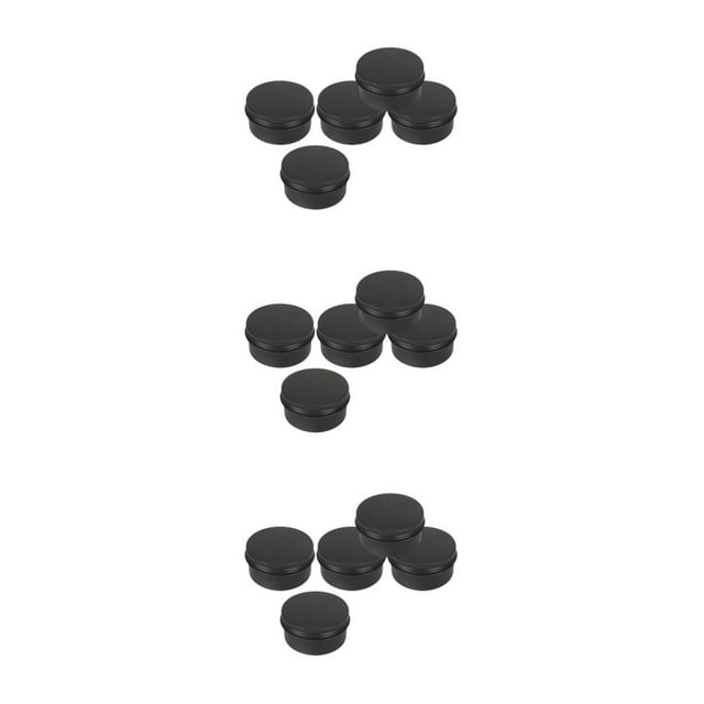 Guardoinrt 5pcs Empty Aluminum Jars Cosmetic Containers Lip Lid Balm Cans Screw Black 80ml 3Set