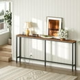 thumbnail image 4 of 70.9" Console Table with Power Outlet, Narrow Sofa Table, Country Brown, 4 of 5