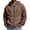A012-Coffee, variant on MXALUOB Men's Full Zip Hoodie Waffle Knit Long Sleeve Hooded Sweatshirt with Drawstring Casual Solid Color Jacket Fall Winter Outfits