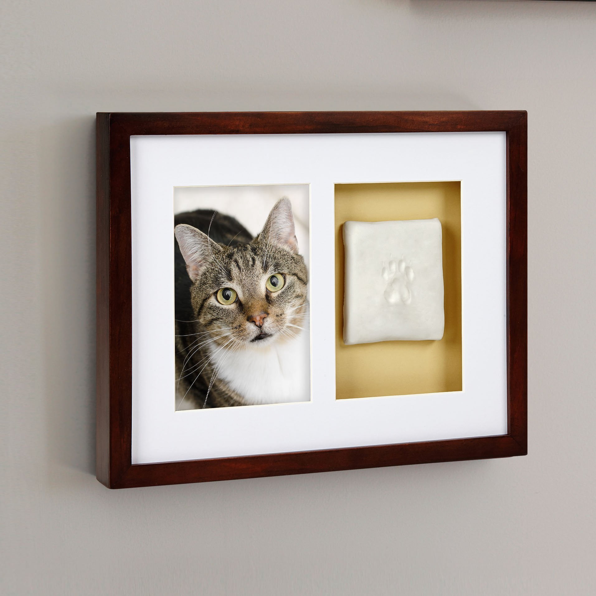 PETT Pet paw print frame with clay print kit and photo display