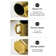 thumbnail image 4 of Tunhigl Unique Screw Design Ceramic Mug 12 oz - Matte Finish Gift Mug for Coffee, Tea & More - Dishwasher & Microwave Safe Gold, 4 of 7