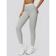 thumbnail image 5 of IBTOM CASTLE Womens Two Piece Workout Sets Double Layer Sports Bra Matching Tummy Control High Wait Leggings Active Gym Outfit S Grey, 5 of 7