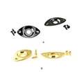 thumbnail image 4 of keepw Guitar Jacks Plate Elliptic Concave Small Pickups Socket Replacement Glossy Pickup Durable for Electric Guitars Black, 4 of 6
