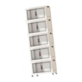 thumbnail image 1 of Abbracc Foldable Storage Cabinet Fashion Portable for Farmhouse Drawing Room Kitchen White 5 Layers 45 cm, 1 of 9