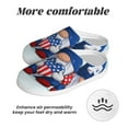 thumbnail image 6 of Daiia Cute Gnomes in USA Print Women’s Fuzzy Slippers Memory Foam Lightweight House Shoes Cozy Loafer Flannel House Shoes-46/47, 6 of 7