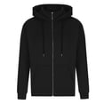 thumbnail image 6 of Wutalume Men's Sweat Jacket with Hood Leisure Hooded Jacket Zip Hoodie, Casual Sweatshirt Jacket for Winter, Plain Design with Pockets, Ideal for Men's Daily and Outdoor Use,Black XL, 6 of 7