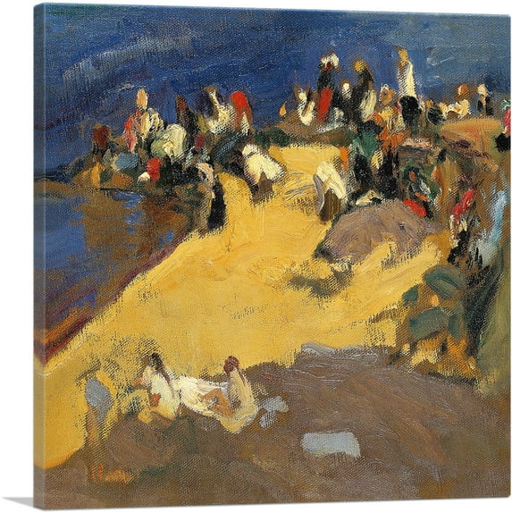 ARTCANVAS Lavanderas de Galicia 1915 Canvas Art Print by Joaquin Sorolla y Bastida - Size: 12" x 12" (1.50" Deep)