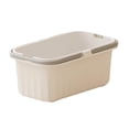 thumbnail image 3 of Cubo de limpieza para , contenedor de almacenamiento resistente que ahorra espacio, cesta de lavandería portátil, cubo de agua para jardinería, Blanco grisáceo, 3 of 8