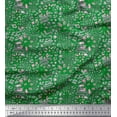 thumbnail image 1 of Soimoi Green polyester Crepe Fabric Leopard Animal Skin Print Fabric by Yard 42 Inch Wide, 1 of 3