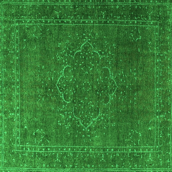Ahgly Company Indoor Square Persian Green Traditional Area Rugs, 4' Square