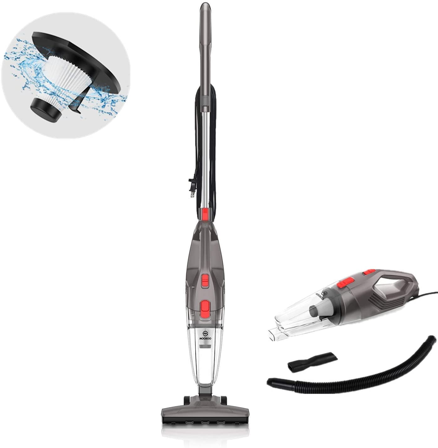 MOOSOO Vacuum Cleaner, 450W Powerful 