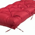 thumbnail image 3 of Waterproof Indoor/Outdoor Garden Bench Seat Cushions, 59 inch Thicken Patio Bench Cushions Soft Rocking Chairs Pad Lounger Seat for Porch Wicker Loveseat Settee (Wine Red), 3 of 8