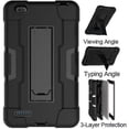 thumbnail image 5 of SOATUTO Case for Walmart Onn 7 Inch 1st / 2nd Gen Tablet, Heavy-Duty Drop-Proof and Shock-Resistant Rugged Hybrid Built-in Stand For Walmart Onn Tablet 7 Inch Model 100005206 / 100015685(Black+Black), 5 of 6