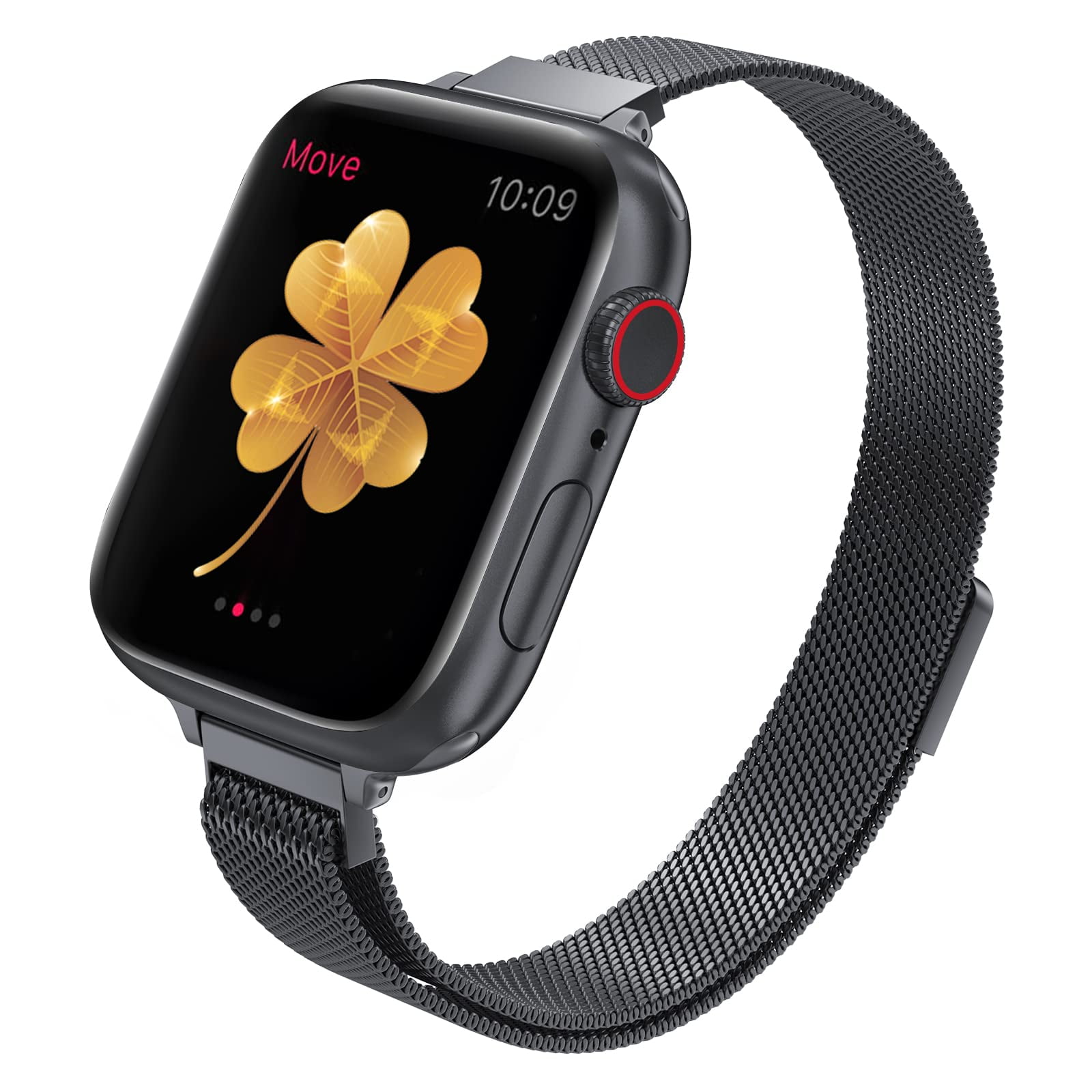for Apple Watch Band Series Ultra SE 8 7 6 5 4 3 2 1 38mm 40mm 41mm 42mm  44mm 45mm 49mm, Stainless Steel Slim & Thin Mesh Magnetic Clasp Strap Women