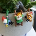 thumbnail image 3 of 3 PCS Climbing Gnomes Tree Faces Decor Outdoor for Yard, Outdoor Fairy Garden Resin Crafts, Flower Pot Landscape Dwarf, Micro Landscape Pendant Ornaments，Flower Pot Pendant, 3 of 5