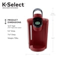 thumbnail image 4 of Keurig K-Select Cafetera de cápsulas K-Cup de una sola porción, rojo vintage, 4 of 5