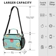 thumbnail image 4 of FORMRS Student Insulated Lunch Bag with Shoulder Strap Reusable Cooler Box for School, Blue Beach Pattern, 4 of 9