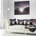 thumbnail image 2 of Designart Dark Parting Ocean with Colorful Clouds - Seascape Throw Pillow - 16x16, 2 of 4
