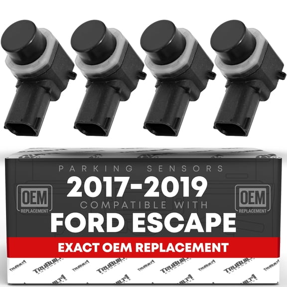 Car Parking Sensors, 4 Pieces - Compatible with 2017-2019 Ford Escape - Front or Rear Bumper Parking Aid Sensor, Backup Reverse Parking Assist Kit - OEM EM2Z15K859C, 684-106, FO1078101