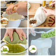 EEEkit 3pcs Nut Milk Bags, Reusable Fine Mesh Cheesecloth Bags, Almond Milk Strainers for Soy Yogurt Cold Brew Coffee Tea Juice, Beige