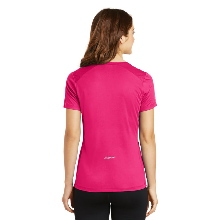 Sport Tek Adult Female Women Plain Short Sleeves T-Shirt Black Medium