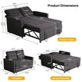 thumbnail image 3 of TiramisuBest 3 in 1 Sleeper Sofa Bed, 55'' Convertible Pull Out Couch with Side Pockets, Loveseat Sleeper Sofa with Adjustable Backrest for Living Room Bedroom Apartment (Dark Grey), 3 of 7