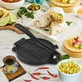thumbnail image 5 of Cast Iron Tortilla Press Roti Maker - 6.5 inch Heavy Duty Tortillera Pataconera, Flour Tortilla Press, Taco Maker, Taco Press for make Indian style Chapati, Flour Tortilla, Roti, Black Gray, 5 of 7