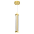 thumbnail image 4 of CWI Lighting Neva Suspension Satinée Dorée Intégrée à DEL de 3 Po, 4 of 8