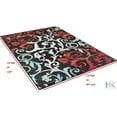 thumbnail image 4 of Turquoise/Ivory/Orange/Red/Black -Faded, Allover Floral Distressed Area Rug Swirls Area Rug Abstract, Floral, 4 of 7