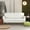 White, variant on Coewske 60''W Black 2-Seat Faux Leather Sofa Couch Modern Loveseat for Living Room Office