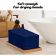 thumbnail image 4 of KAMMAK Blue Napkins Disposable Cloth like Paper Dinner Napkins Folded with Pocket 100 PCS Navy Blue Napkins Hand Towel for Thanksgiving Decoration, Christmas, Party, Wedding Reception (16.5 x 16.5 in), 4 of 6